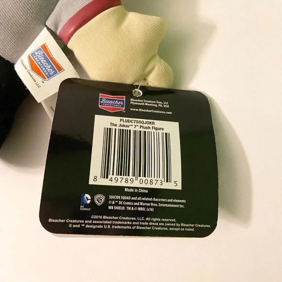 2016 Bleacher  Creatures Suicide Squad The Joker 7 Inch Plush Stuffed Toy - Picture 9 of 13